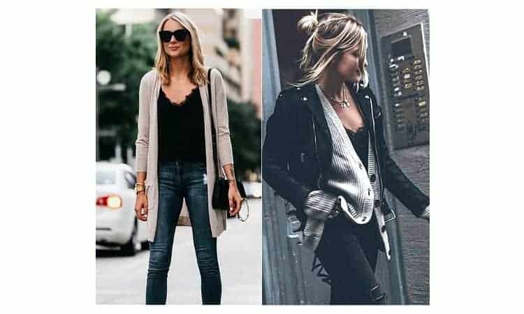 what to wear with camisole / cami top in winter