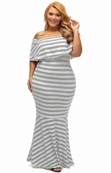 How to wear horizontal stripes as a plus-size lady