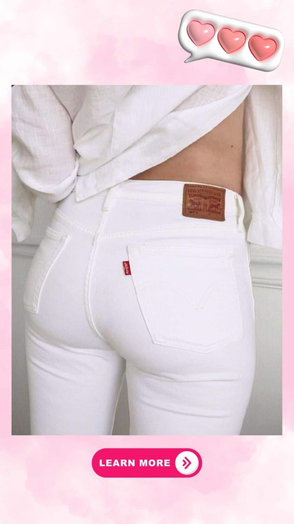 how to wear white jeans with cellulite