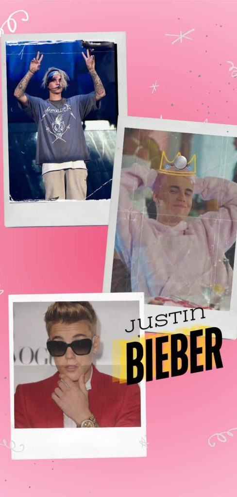 Justin Bieber pink collage 
