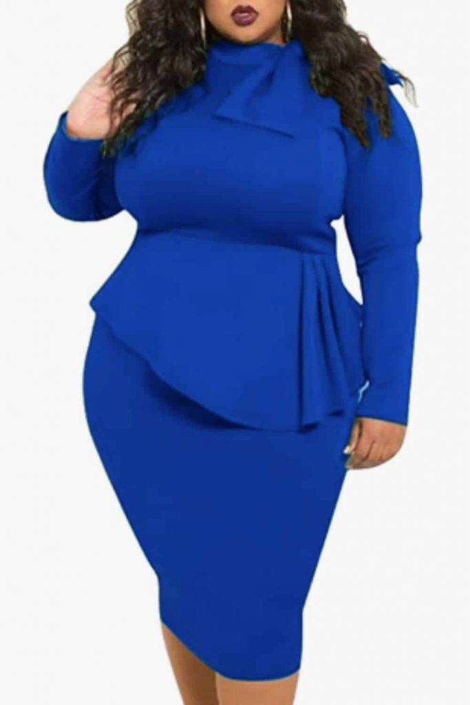 amazon peplum dress plus size