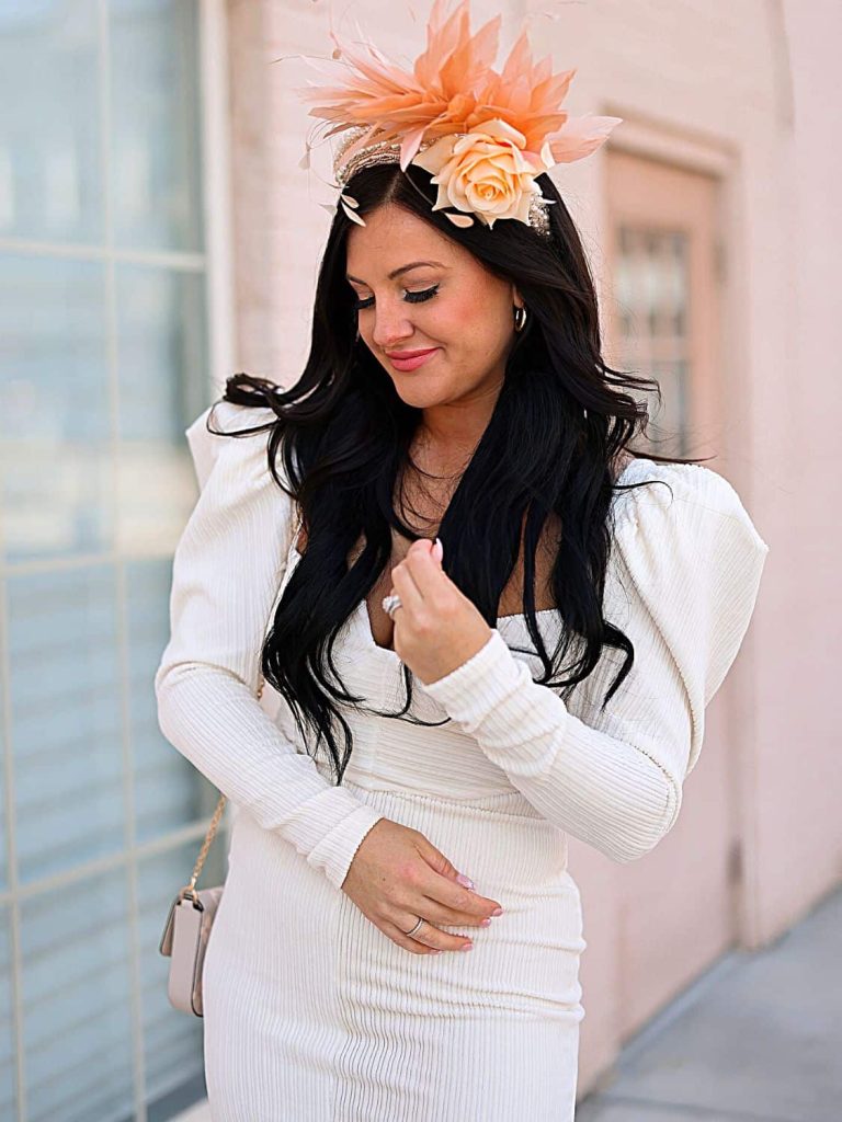 COLD WEATHER kentucky derby white dress