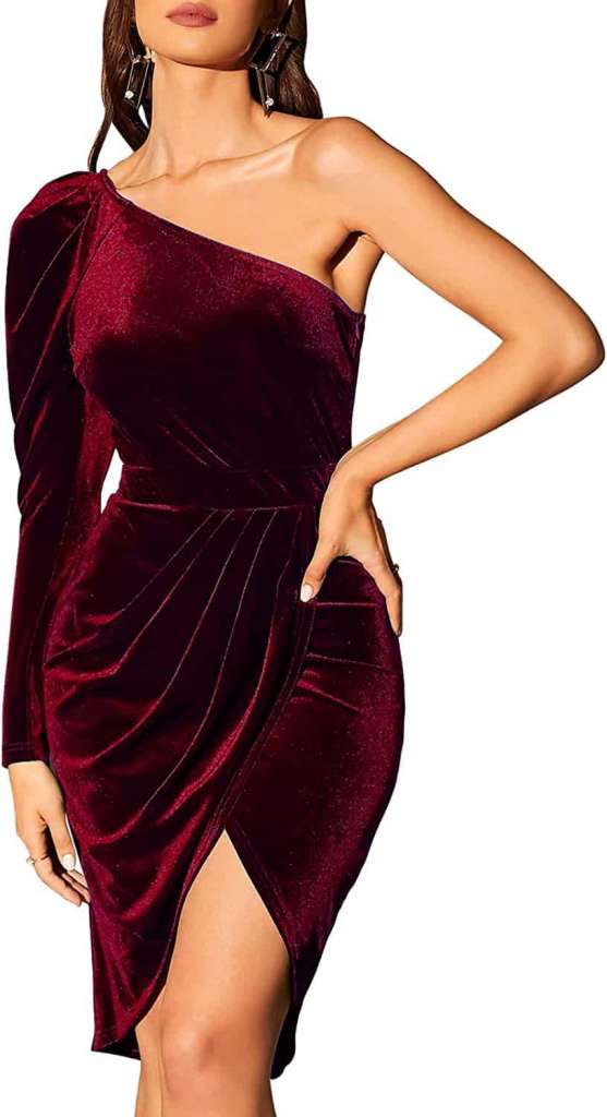 one shoulder dress goddess