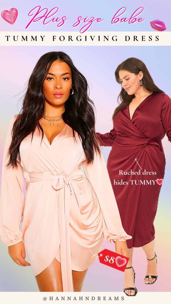 plus size satin dress
