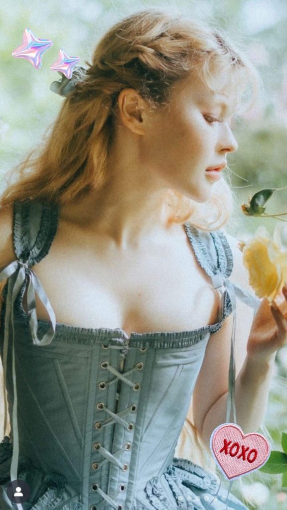 rococo dress baby blue