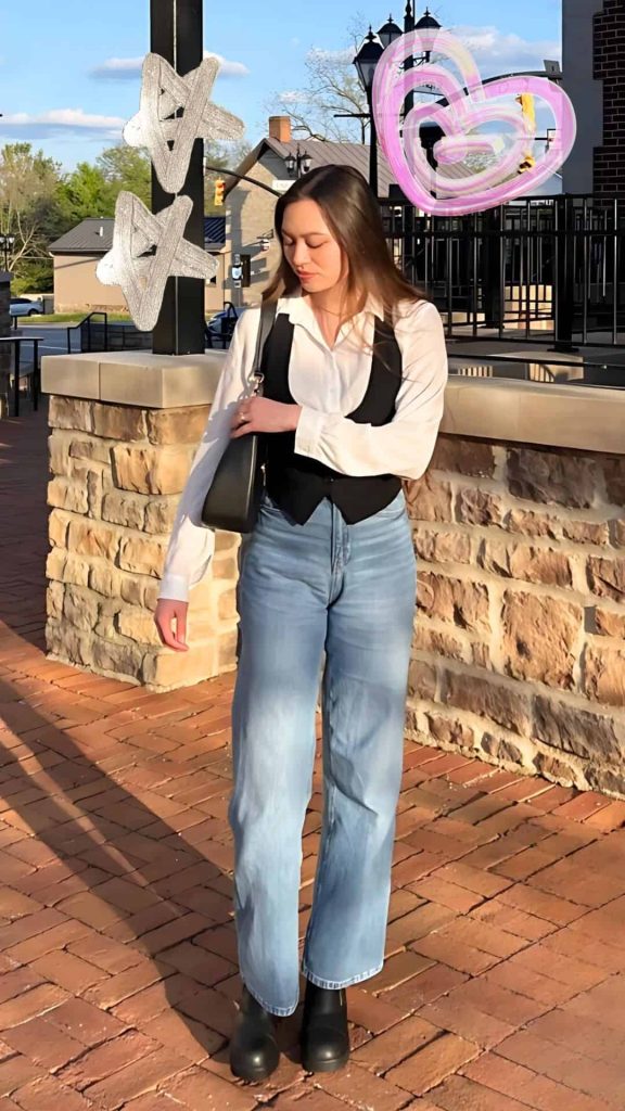 study date outfit shirt and waistcoat