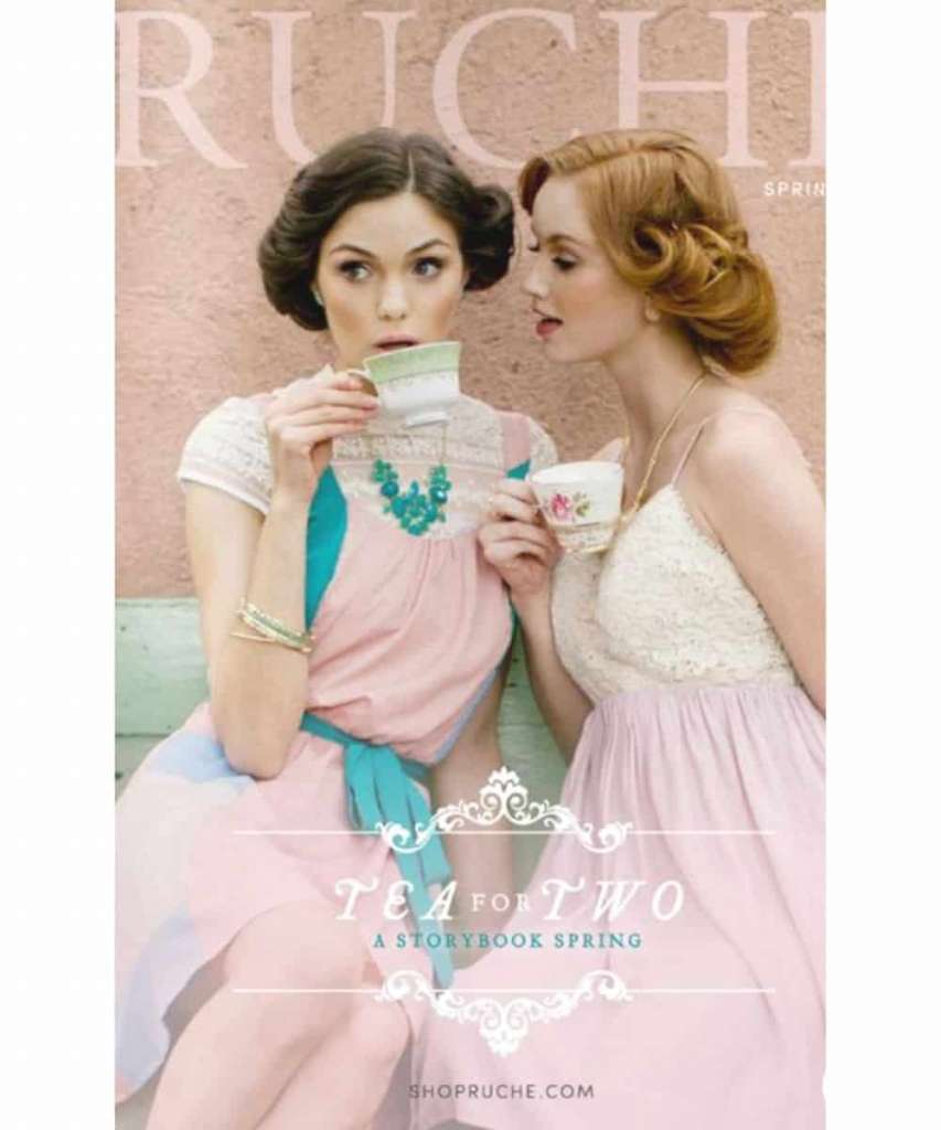 Retro hairstyle for a vintage tea party