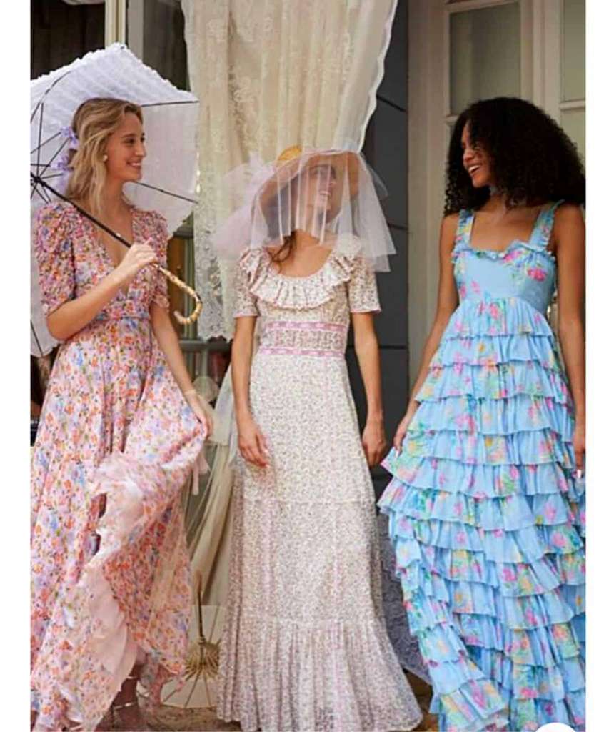 tiered long dress for tea party