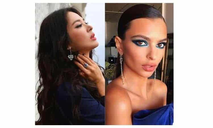 What to wear with blue eyeshadow