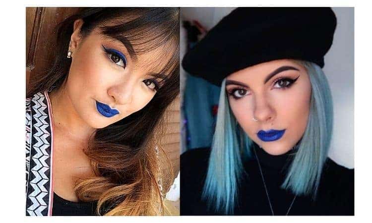 What clothes to wear with blue lipstick