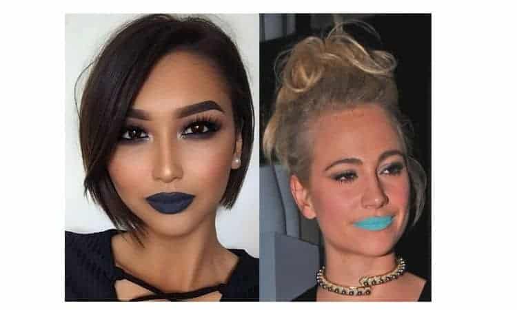 What clothes to wear with blue lipstick