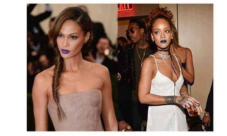 What clothes to wear with blue lipstick
