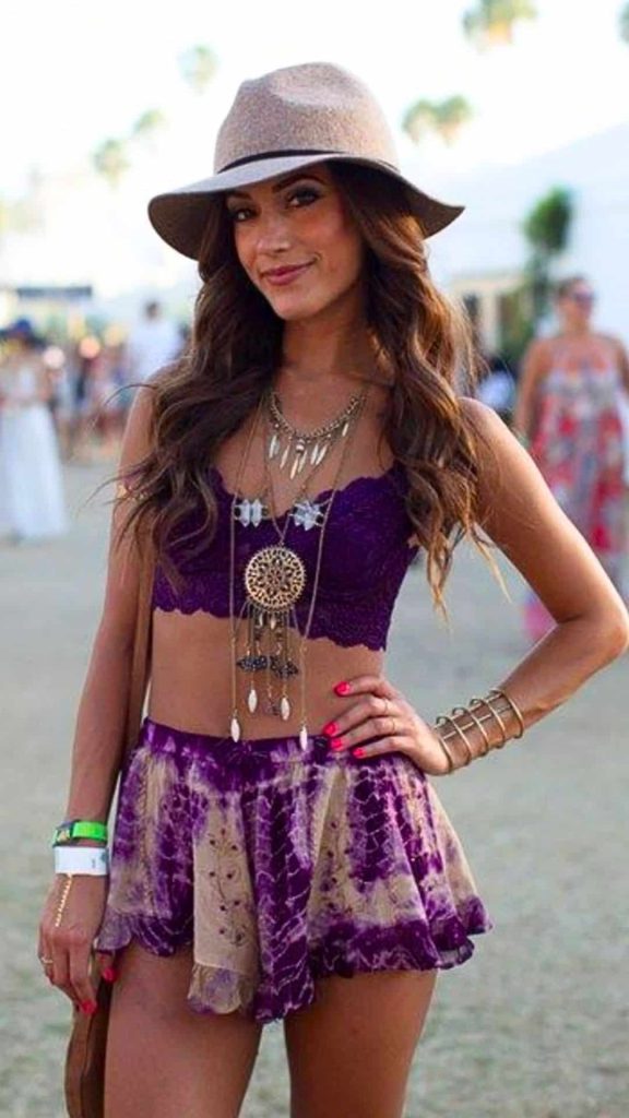 MUSIC festival co-ord set purple
