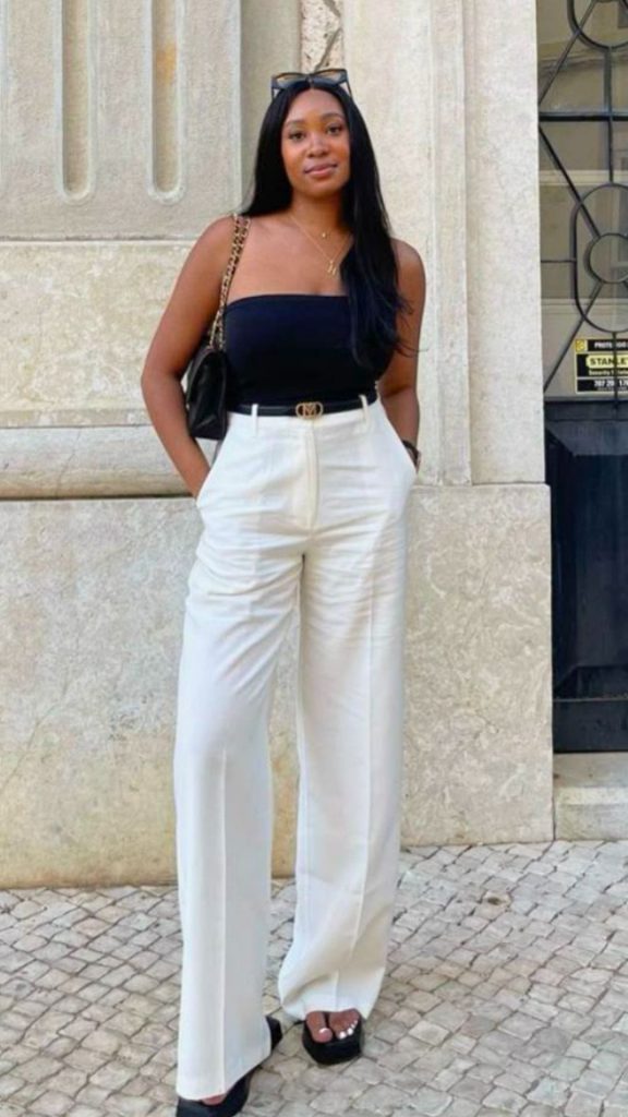 black girl linen pants outfit ideas