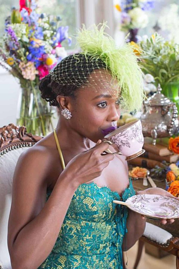 Black women high tea party outfit