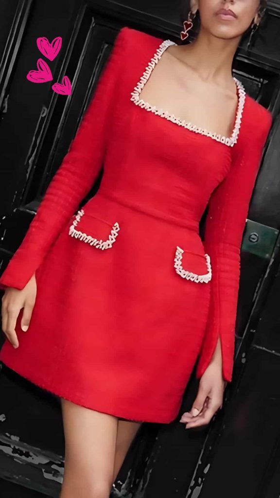 movie screening red dress