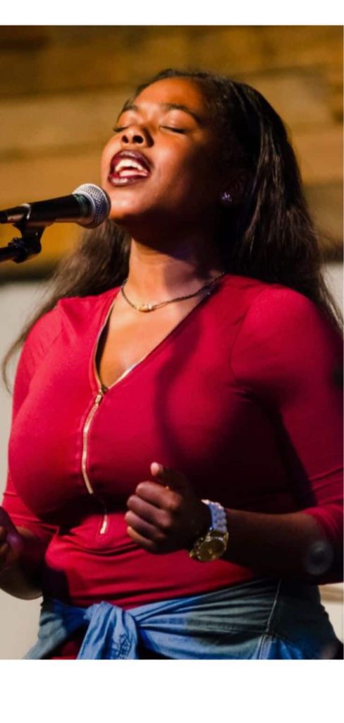 black women open mic night outfit