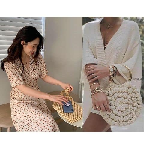 what to wear with a beaded bag