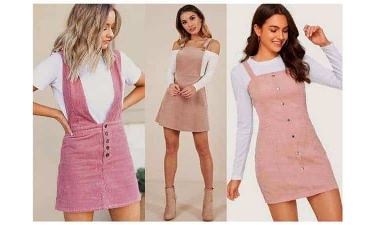 what to wear with a pink corduroy skirt