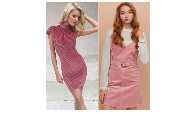 what to wear with a pink corduroy skirt