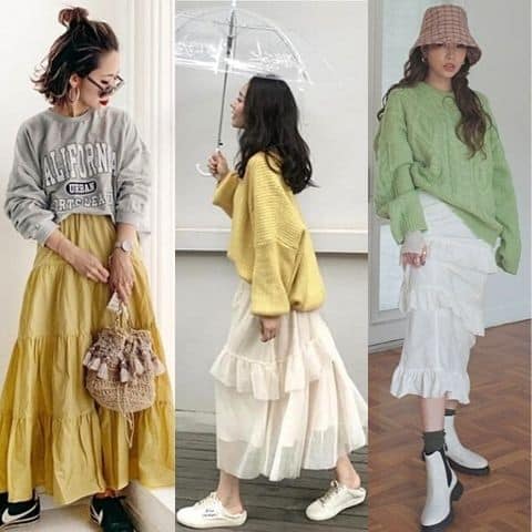 what to wear with a tiered skirt