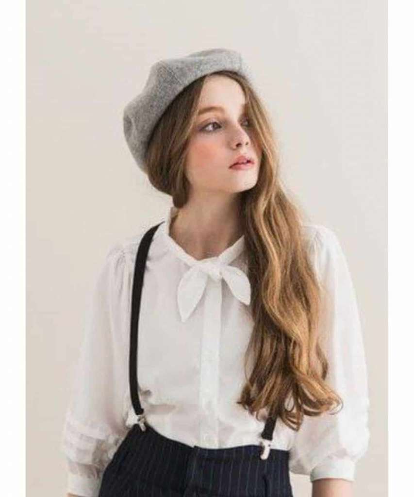 retro beret hat suspender belt 