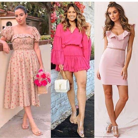 what to wear with clear heels - women outfit style