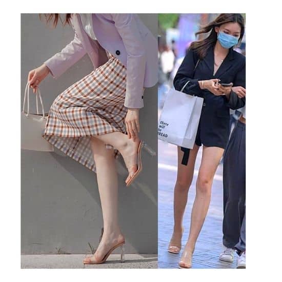 what to wear with clear heels - women outfit style