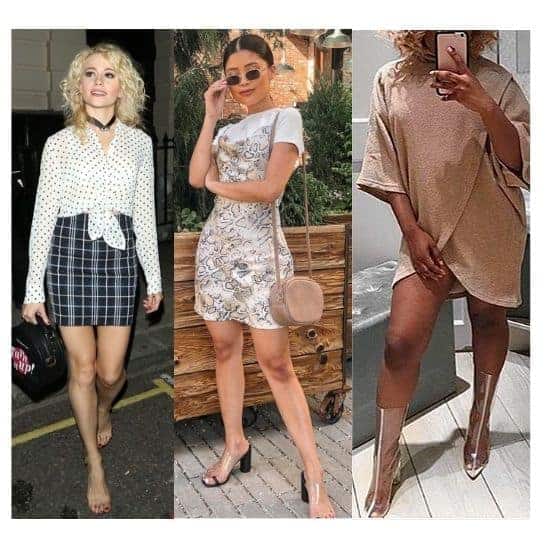 what to wear with clear heels - women outfit style