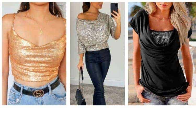 what to wear with cowl neck tops