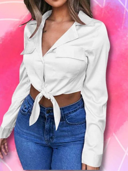 *2025* What to wear with cropped button-down shirts? 15 looks!