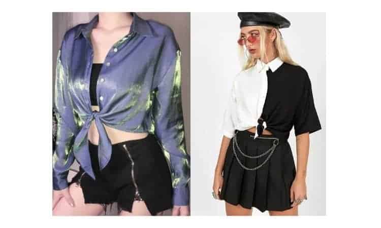 what to wear with cropped button-down shirts