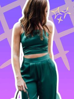 What to wear with emerald green pants