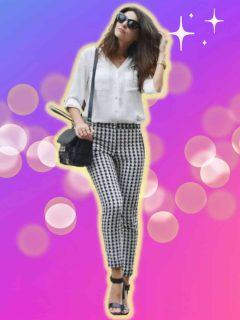 what to wear with houndstooth pants
