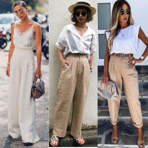 what to wear with linen pants ladies