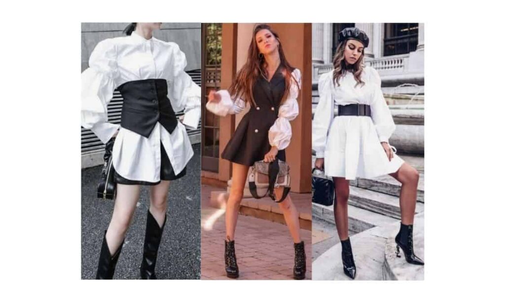 what to wear with a puff sleeve top