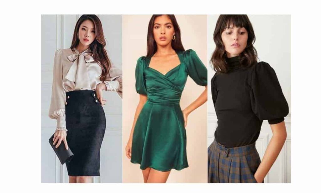 what to wear with a puff sleeve top