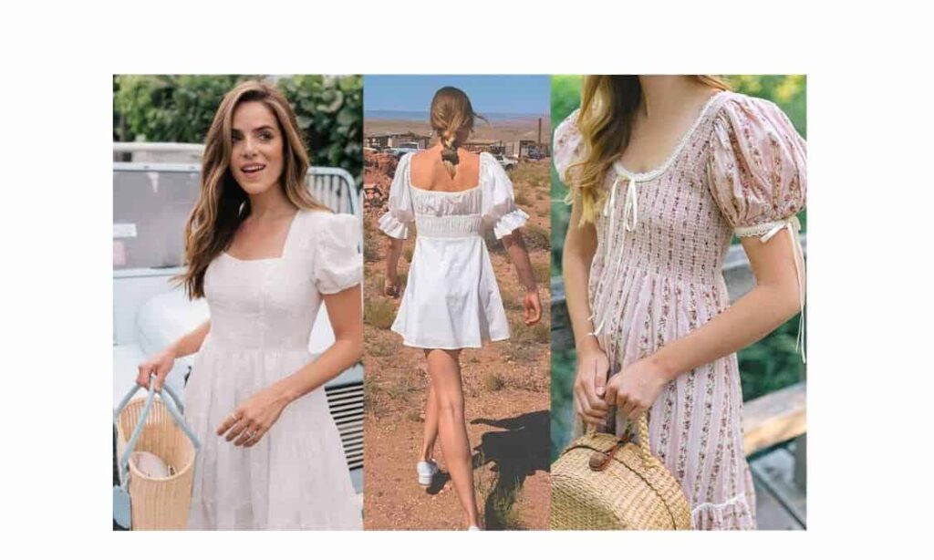 what to wear with a puff sleeve top