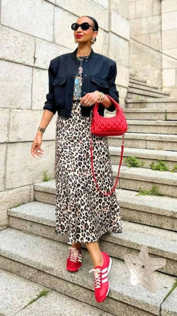 what to wear with red sneakers