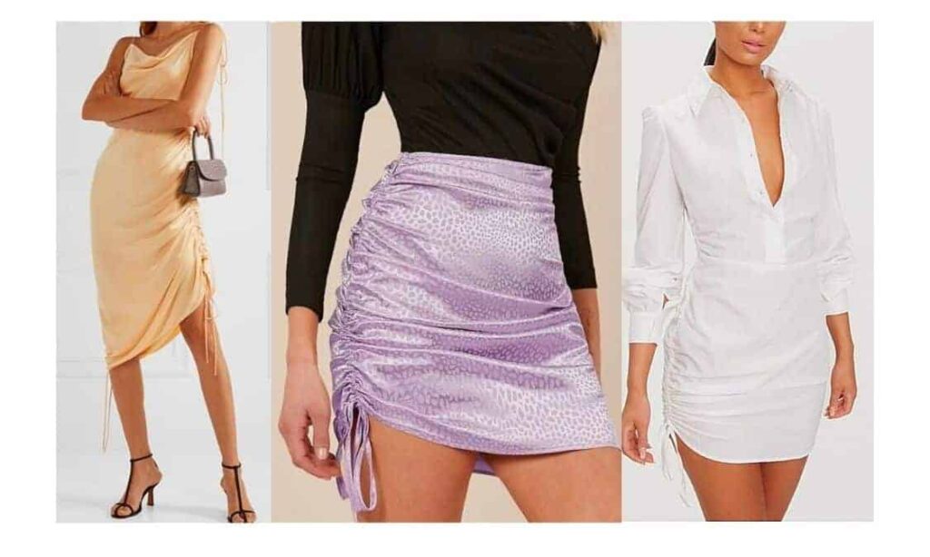 what to wear with a ruched / ruching dress