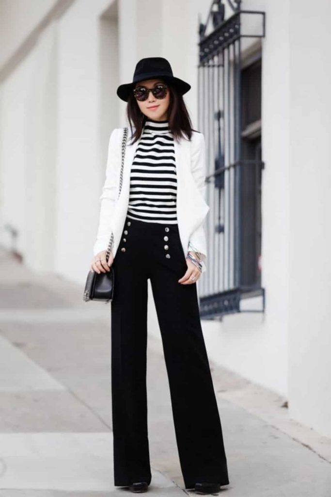 PAIR SAILOR PANTS WITH WHITE