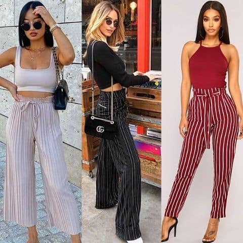 what to wear with striped pants