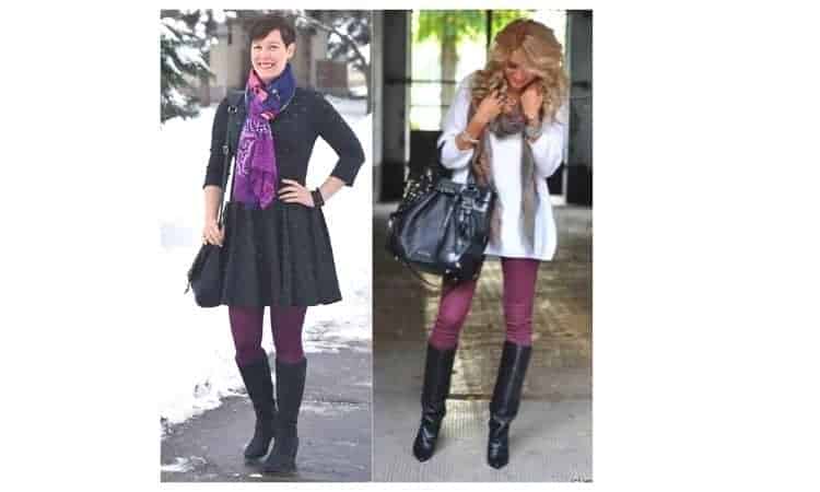 What to wear with purple leggings
