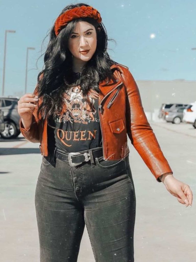 plus size cowgirl outfits biker jacket