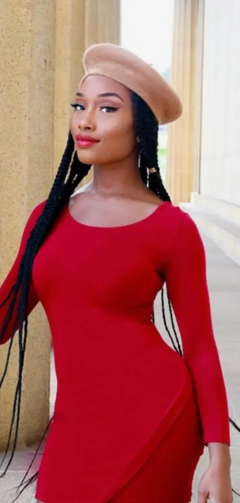 BLACK GIRL braid outfit beret