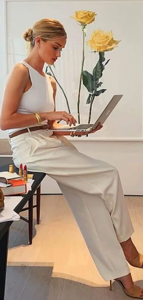 ivory outfit women classy