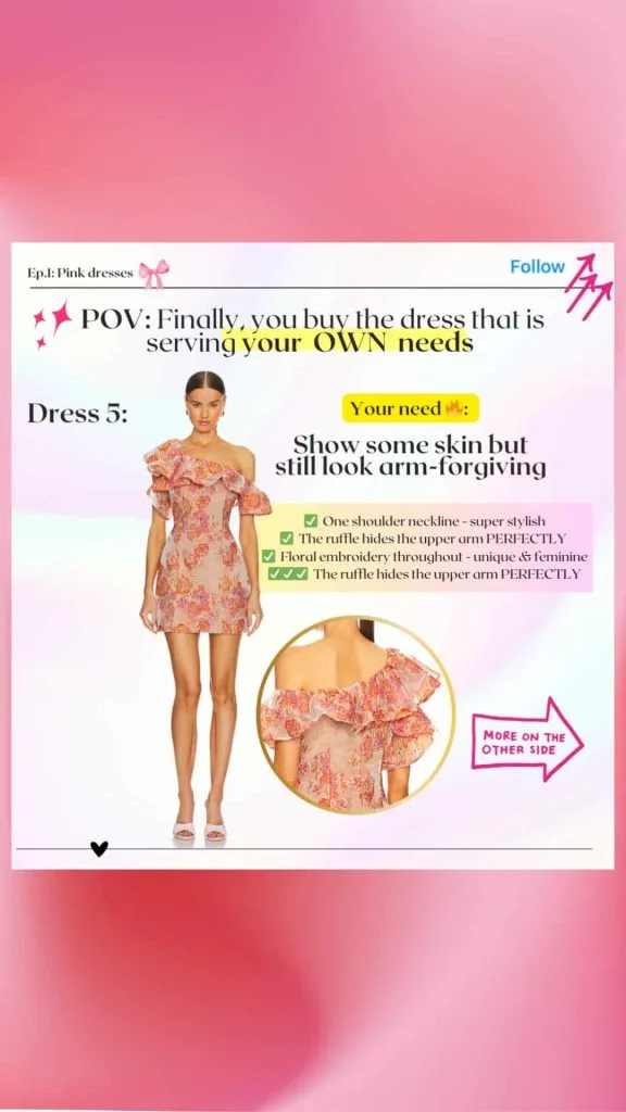 one shoulder ruffle dresses forgiving