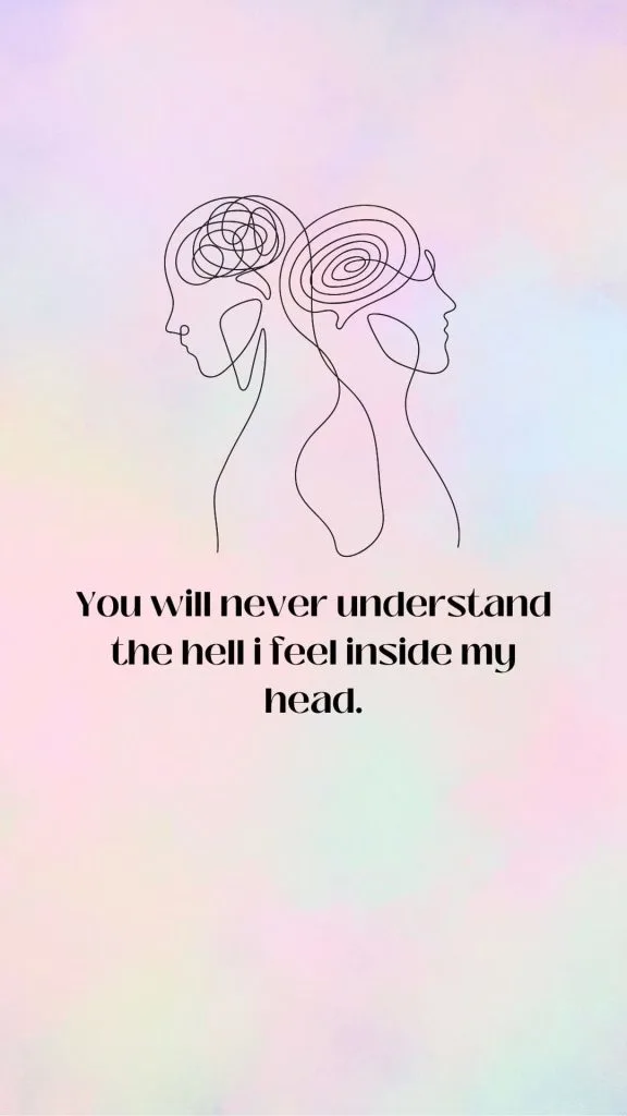 You will never understand how I feel inside my head wallpaper