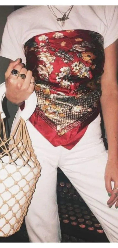 clubbing outfit over 40 scarf