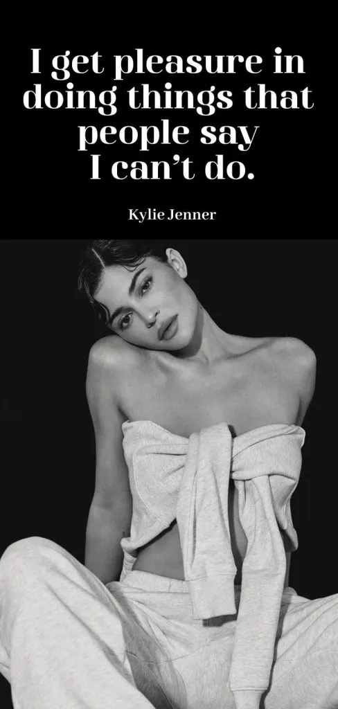Kylie Jenner quotes about life black & white wallpaper